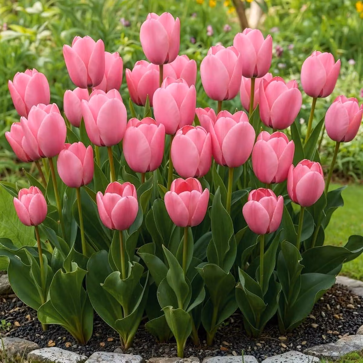 Bulbi di tulipano resistenti al freddo, perenni - Pink Passion - 25 bulbi - Piante vere provenienti dall'Olanda - Bulbi di tulipano per giardino, vasi e balcone (bulbi grandi, non semi, non prodotti artificialmente)