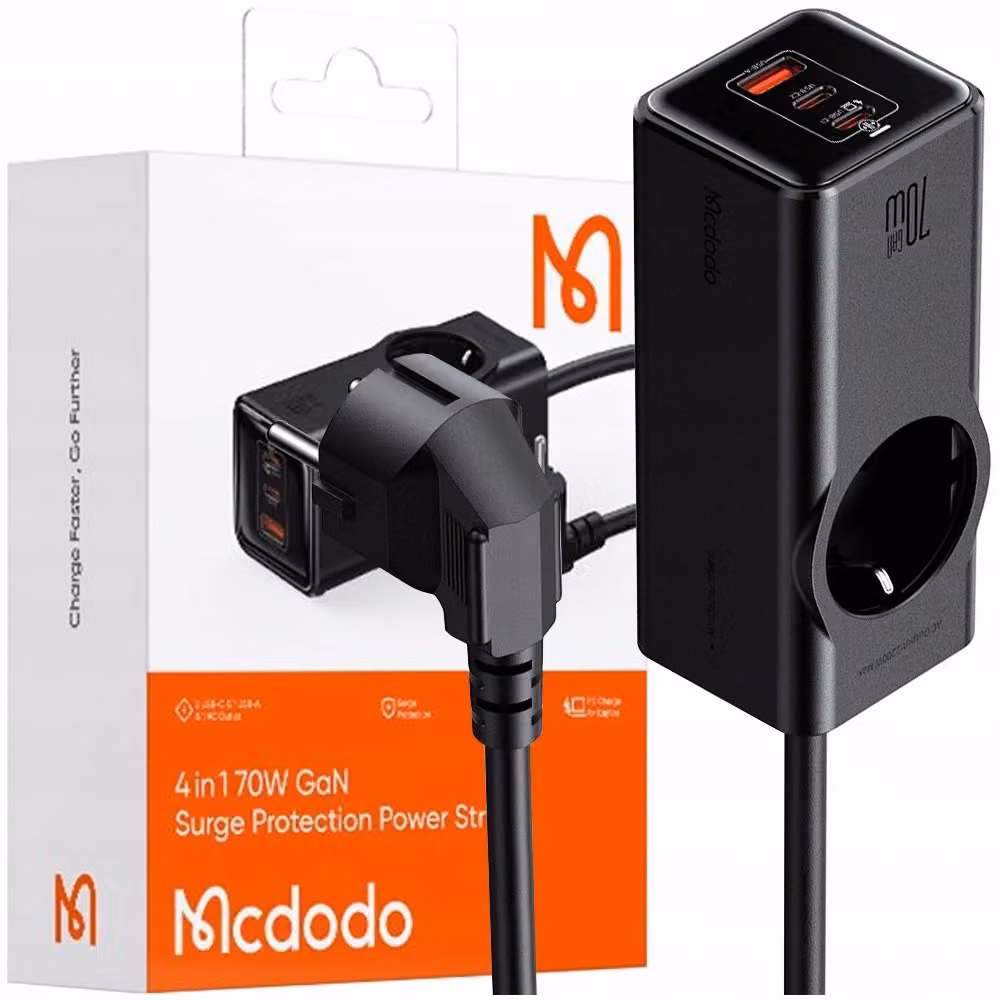 Mcdodo Lista Alimentazione Gan 1Xusb 2Xusb-C 1Xac 70W