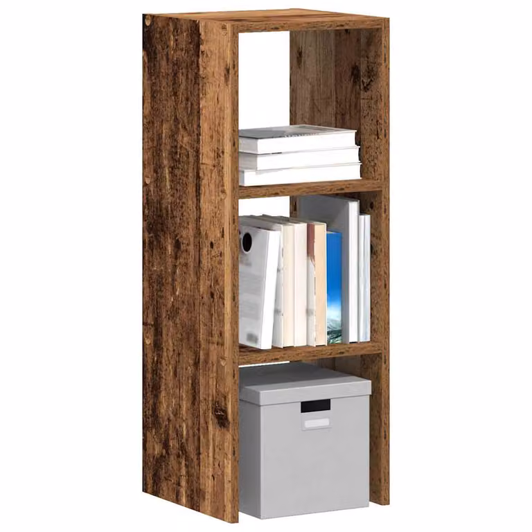 Libreria impilabile vidaXL in legno multistrato e MDF color marrone effetto rustico L/P/H: 30 x 30 x 80 cm