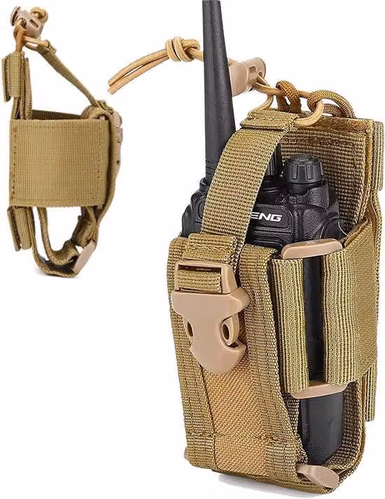 Custodia tattica per radio per equipaggiamento CS, supporto MOLLE per escursionismo, arrampicata e ciclismo