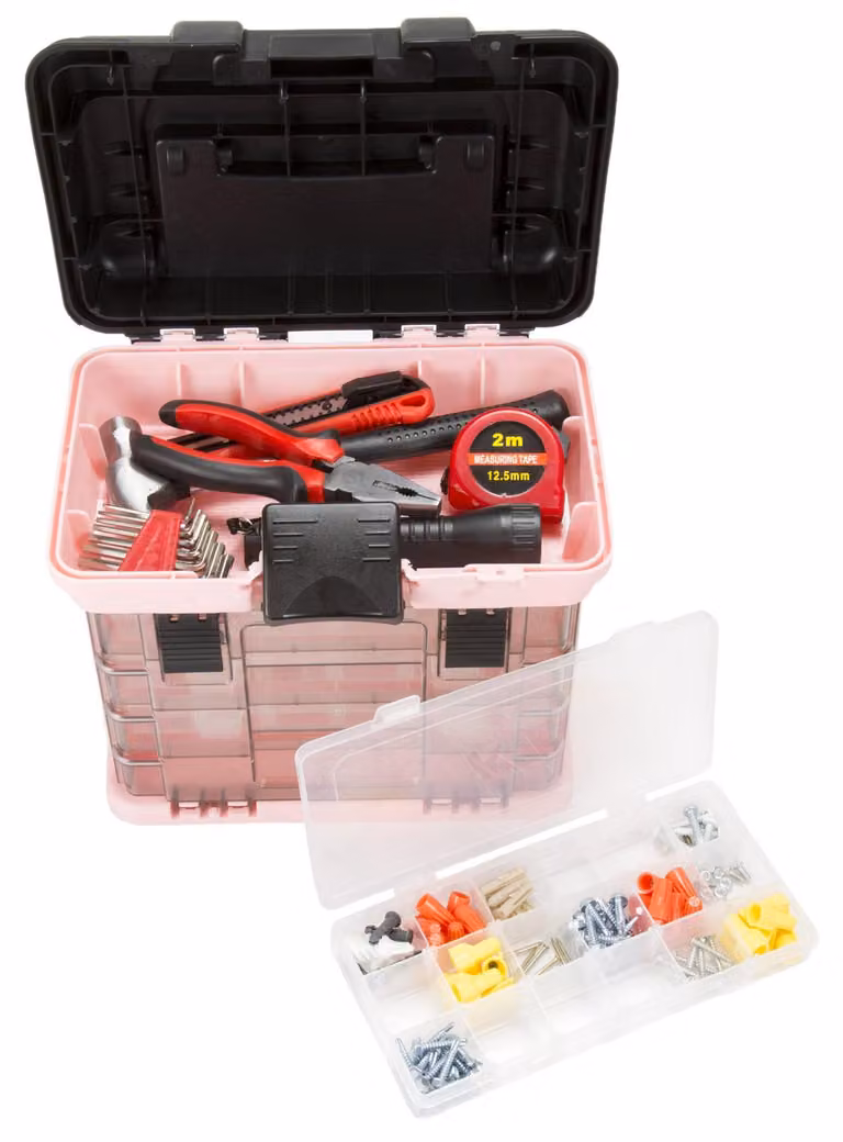 Custodia robusta per utensili e accessori Stalwart (Rosa) - Valigetta per utensili Orga, resistente