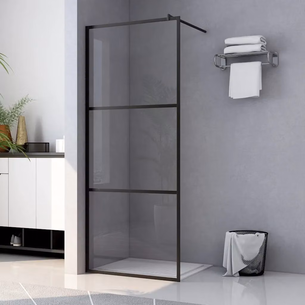 Parete Doccia Walk-in DESIGN IN in Vetro Trasparente ESG con Profilo Nero L: 100 cm, H: 195 cm CFW7223923 – 2