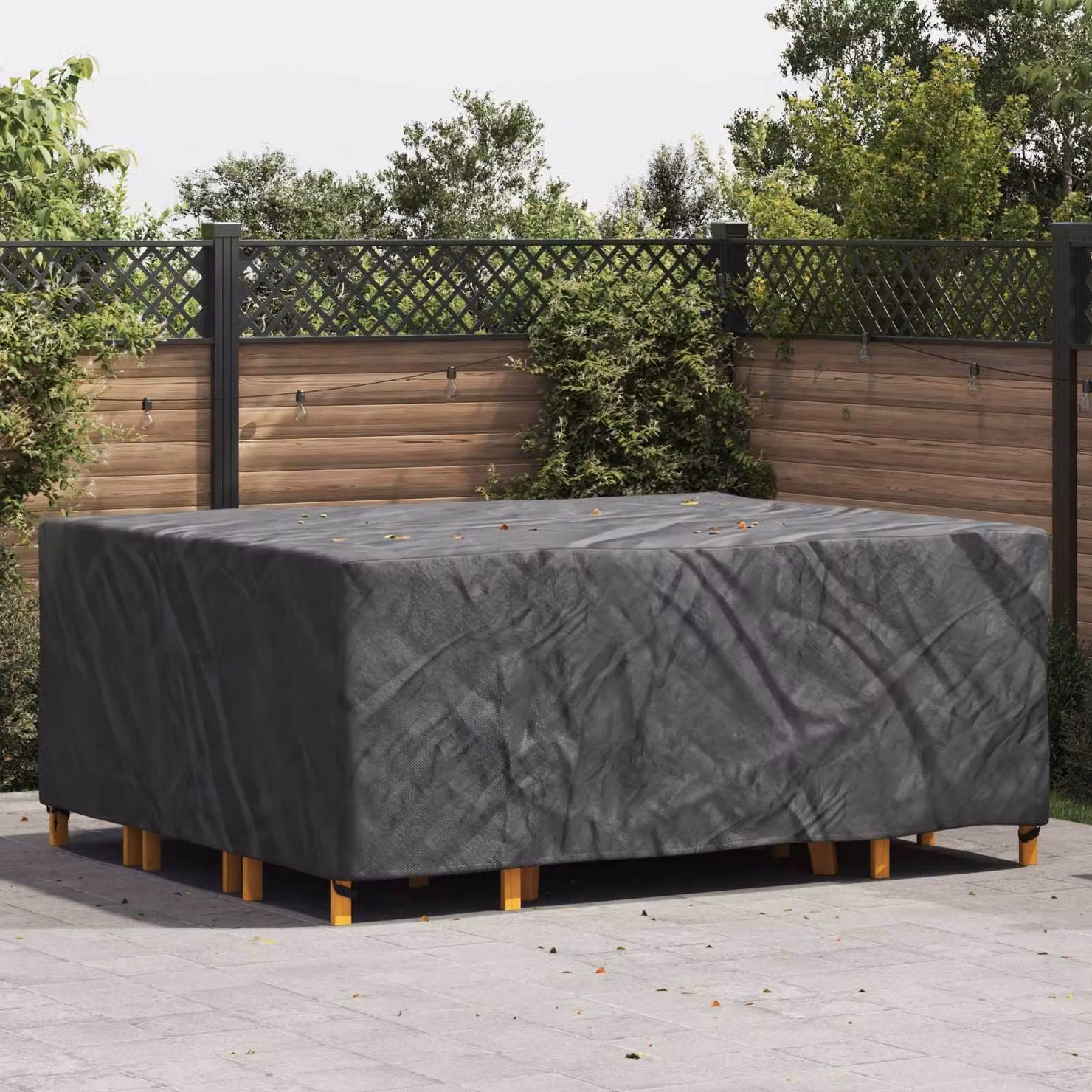 Copertura per mobili vidaXL impermeabile, colore nero, L 250 x P 210 x H 90 cm