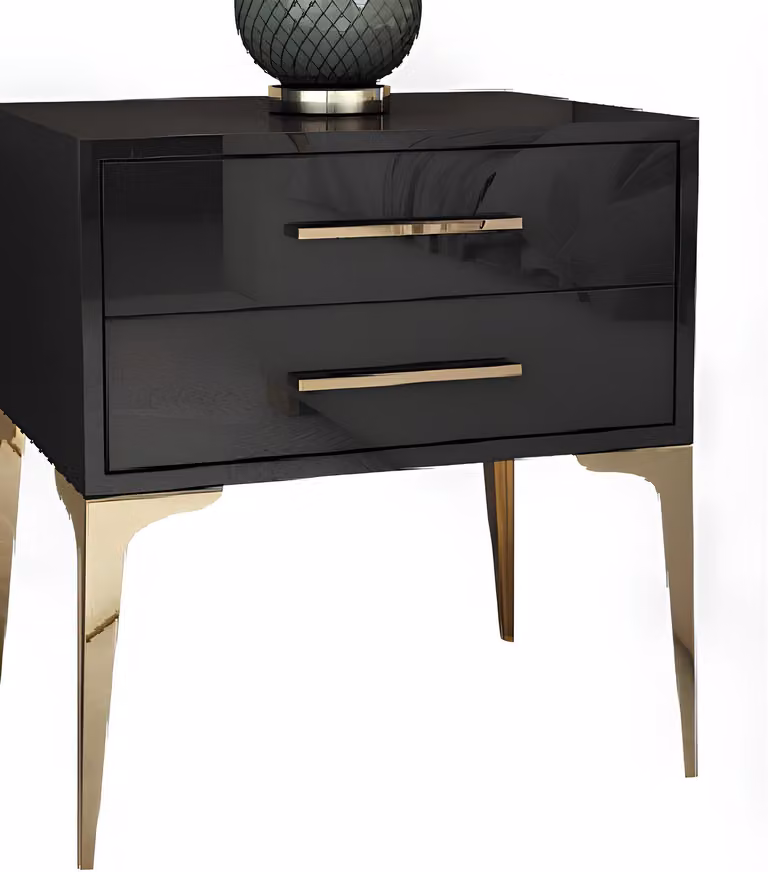 Design Nacht Tisch Konsole Beistell Schlaf Zimmer Metall Glanz Tische Konsolen