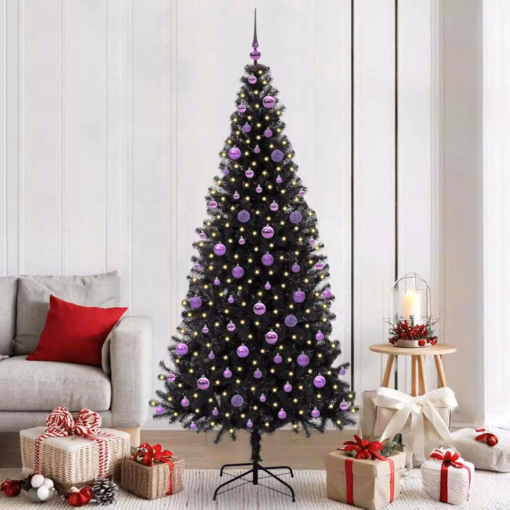 Maison Exclusive - Albero di Natale nero, 210 cm, in PVC