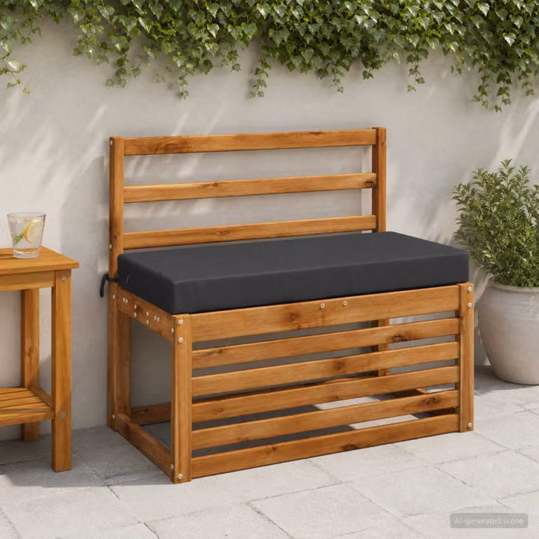 Set di 2 cuscini per panchina vidaXL in poliestere, modello moderno con imbottitura in schiuma, resistenti ai raggi UV e lavabili, disponibili in blu o antracite