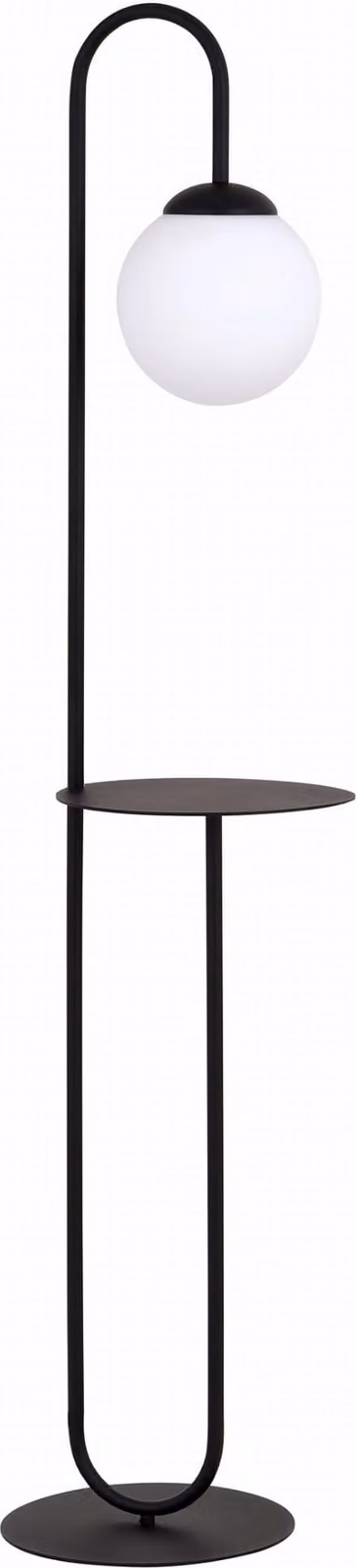 Lampada da terra con tavolino Emibig 1xE14 10W BARI nera 1235/LP1