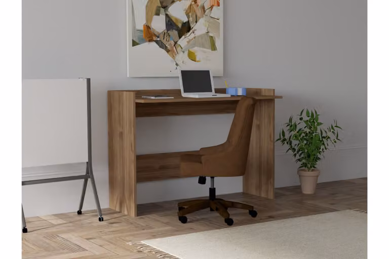 Skye Decor, Ermo - Walnut, scrivania, noce, 100 % MELAMIN COATED SLIPBOARD, 120 x 40 x 85 cm