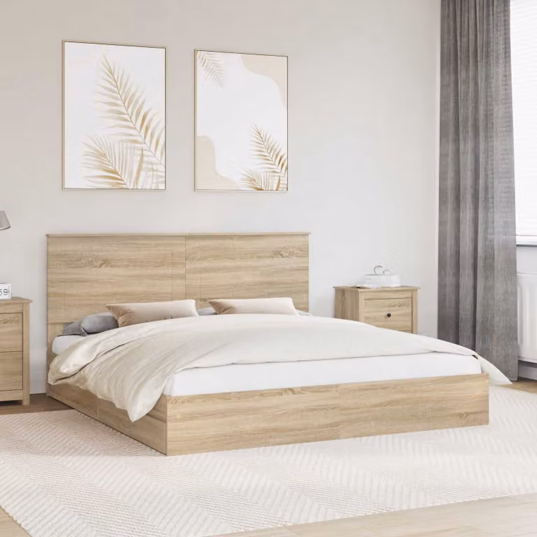 Letto con contenitore e cassetti vidaXL in legno Rovere Sonoma L/P/H: 180 x 200 x 100 cm
