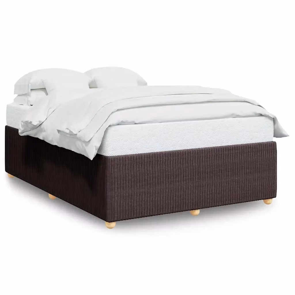 Giroletto senza materasso vidaXL in tessuto marrone con doghe in legno L/P/H: 140 x 190 cm – 2