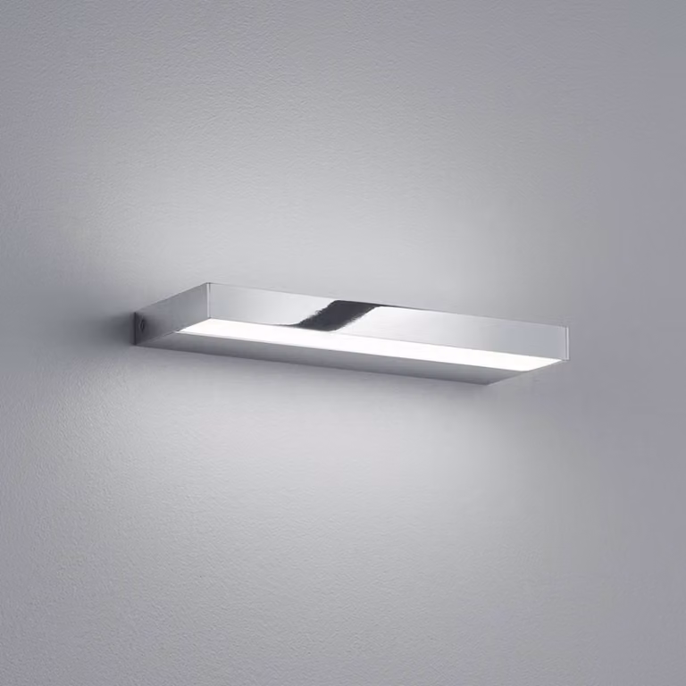 Helestra Applique da parete a LED Slate, Cromo / Argento, Bagno, Alluminio, Moderno, Applique a LED