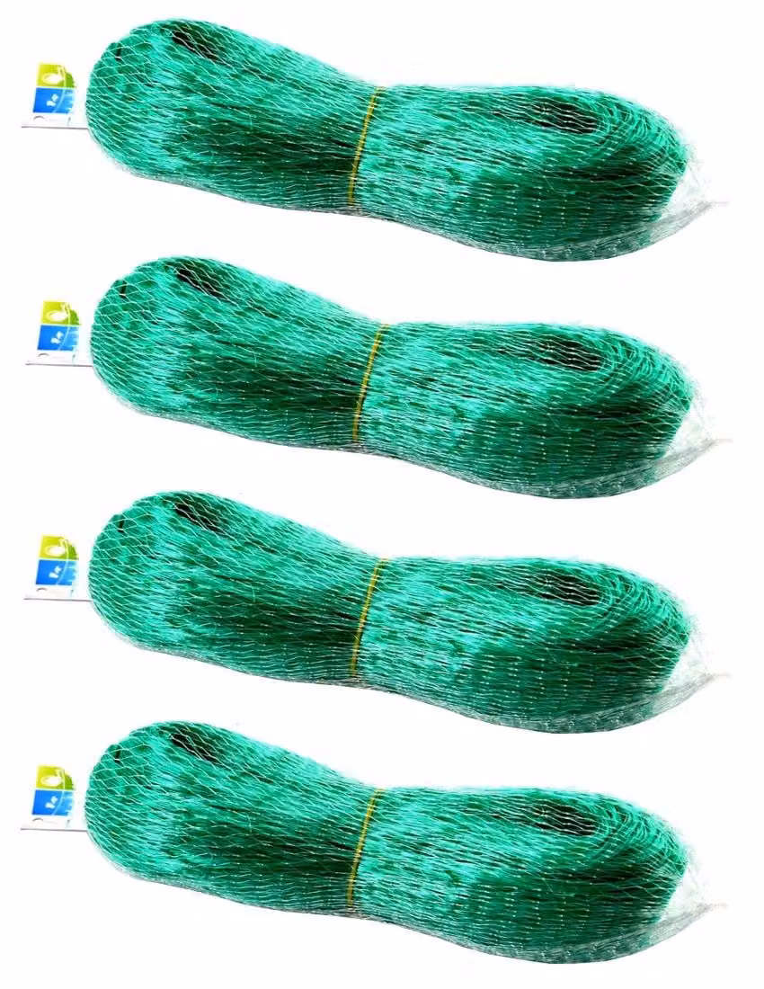 Set da 4 reti antiuccelli a maglia fitta, 4 x 5 m, maglia 20x20 mm, rete per laghetti, rete da giardino, rete per foglie, rete di protezione dalle foglie, rete di protezione per piante