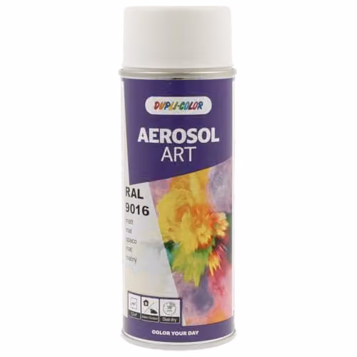 DUPLI-COLOR Aerosol RAL 9016 Bianco Traffico Opaco 400 ml Vernice Spray