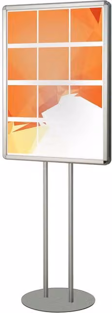 Porta Comunicazioni Bifacciale con Cornice Top Eventi Store, Colore Nero o Argento, L 70 cm x H 100 cm