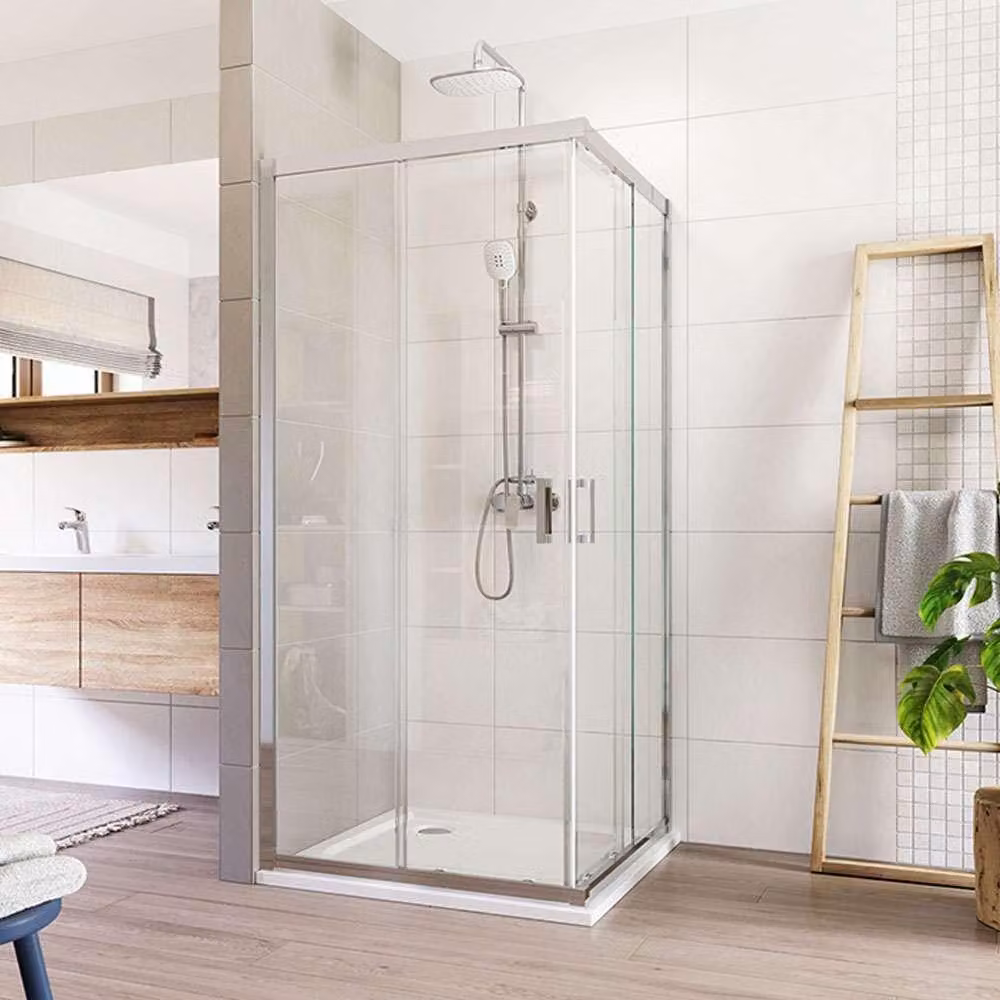 Cabina doccia Mereo, Lima, quadrata, 80x80x190 cm, cromo ALU, vetro Clear - CK608A33K