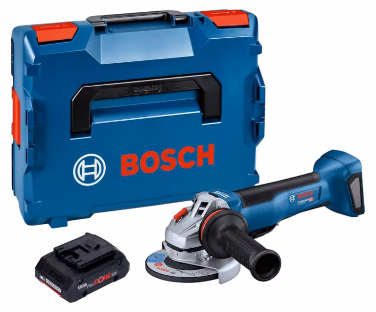 Smerigliatrice angolare a batteria Bosch GWS 18V-10 P Professional 18 V 125 mm Brushless + 1 batteria ProCORE da 4,0 Ah + L-Boxx - senza caricabatterie
