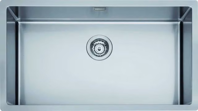 Lavello da incasso a una vasca Coveh in acciaio inox color argento L: 74 cm, P: 44 cm