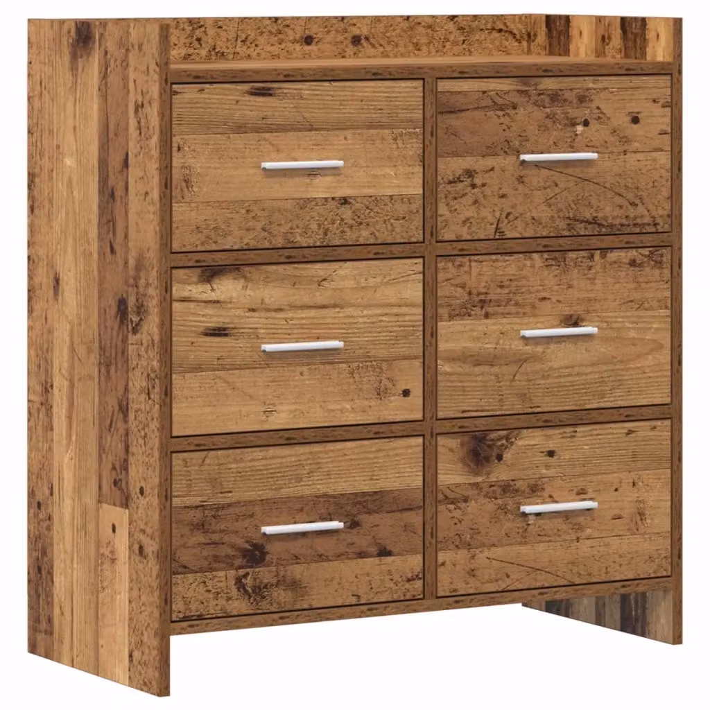 Credenza moderna vidaXL in legno e metallo marrone L: 75 cm, P: 33 cm, H: 80 cm – 2