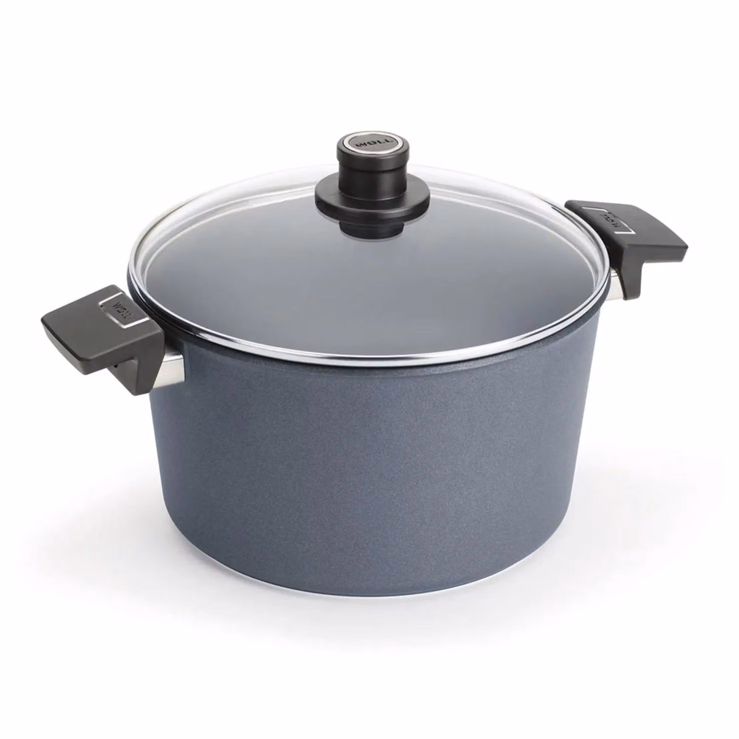 Pentola in alluminio fuso antiaderente per induzione, con due manici e coperchio, Diamond Lite, diam. 28cm