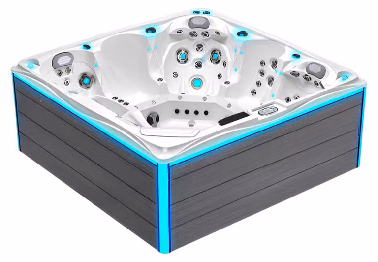 Whirlwanne Whirlpool Heißwasserbecken Hydromassagewanne Outdoor-Spa 230x230cm