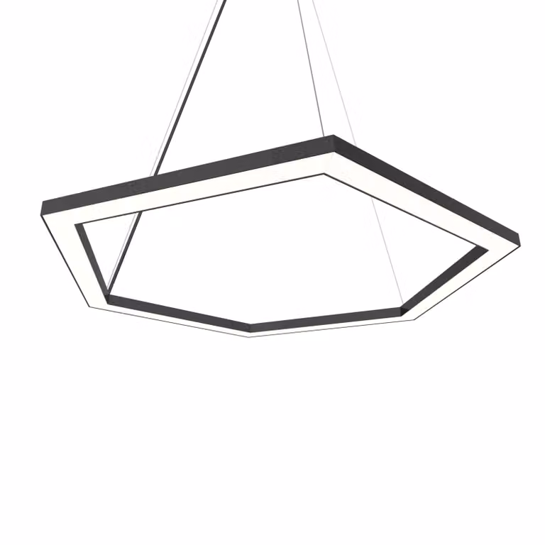 Lampada A Sospensione Esagono D60 Monocolore Lucida