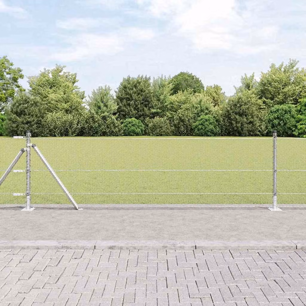 Maison Exclusive - Palo della recinzione Argento 25 x 0,6 m (rete da 13 mm)