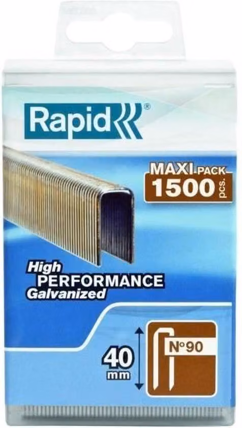RAPID 1500 galvanized staples 90/40mm