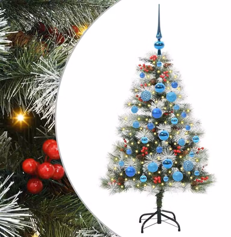 Albero di Natale artificiale, colore verde, altezza 120 cm