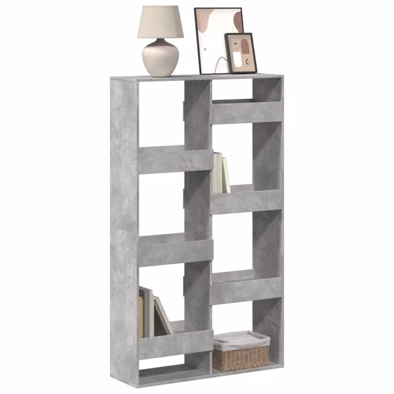 Libreria vidaXL Grigio in Legno e MDF per Soggiorno L: 100 cm, P: 33 cm, H: 175 cm