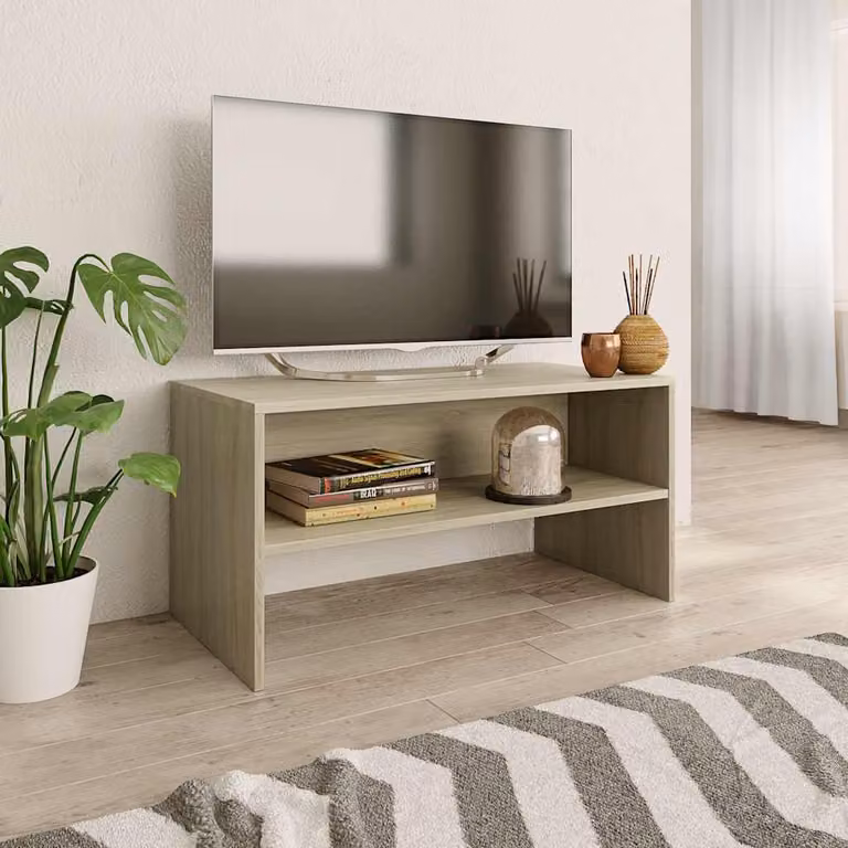 vidaXL Mobile Porta TV Rovere Sonoma in Legno Multistrato, L 80 cm x P 40 cm x H 40 cm