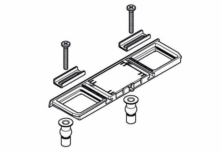 Montaggio per attacco doccia WC in Vetroceramica Bau