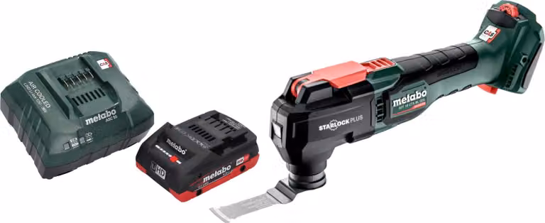 Multitool a batteria Metabo MT 18 LTX BL QSL 18 V Brushless Starlock Plus + 1x batteria LiHD 4,0 Ah + caricabatteria