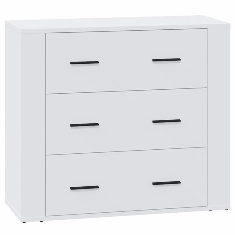 Credenza Bianca 80x33x70 cm in Legno Multistrato