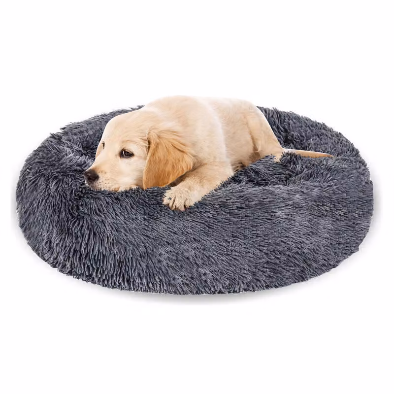 Jopassy cane letto peluche posto letto cane cuscino gatto lavabile antiscivolo confortevole 100cm grigio scuro
