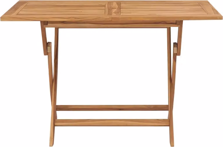 Tavolo Pieghevole da Giardino 120x70x75 cm in Massello di Teak