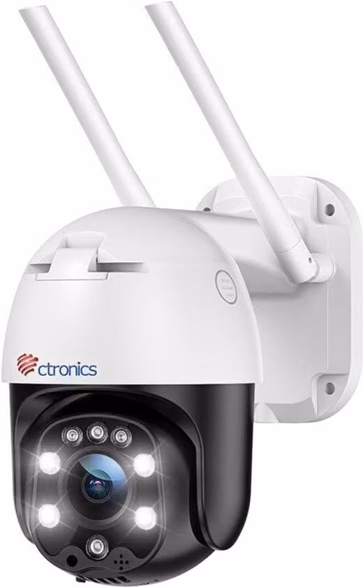 Telecamera di sicurezza per esterni con Wi-Fi, zoom ottico 4x, visione notturna e tracciamento automatico delle persone