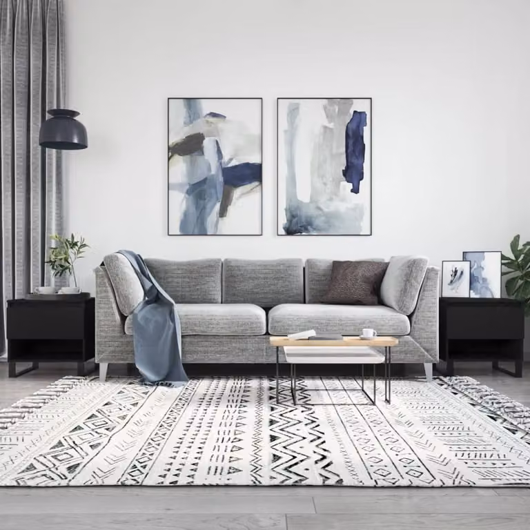 Maison Exclusive - Tavolini da salotto 2 pezzi Nero 50x46x50 cm Materiale ligneo