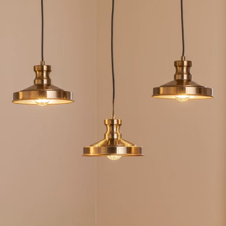 Lampada a sospensione Berceste 9263 Opviq, dimmerabile, Ottone / Oro, Soggiorno / Sala da pranzo, Metallo, Lampada a sospensione