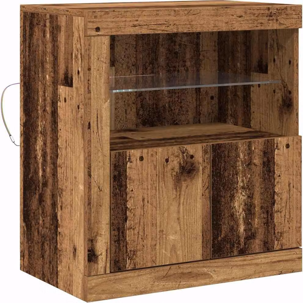 Madia LED Marrone 60,5 x 37 x 67 cm Legno multistrato
