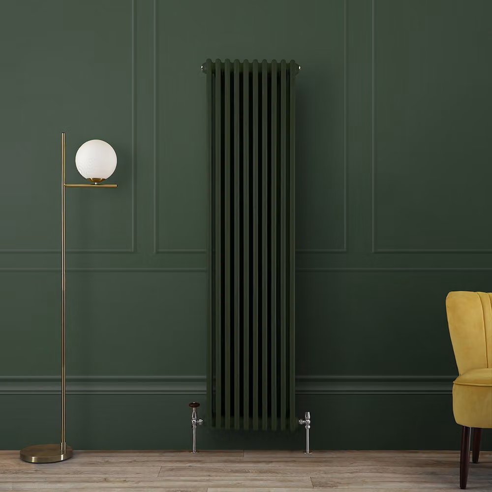 Radiatore Tradizionale Verticale a Doppia Colonna - Verde (Evergreen) - 1800mm x 470mm - Regent