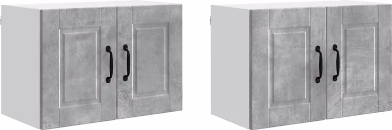 Armadietto a muro PORTO 2 pcs Grigio cemento 60 x 31 x 40 cm