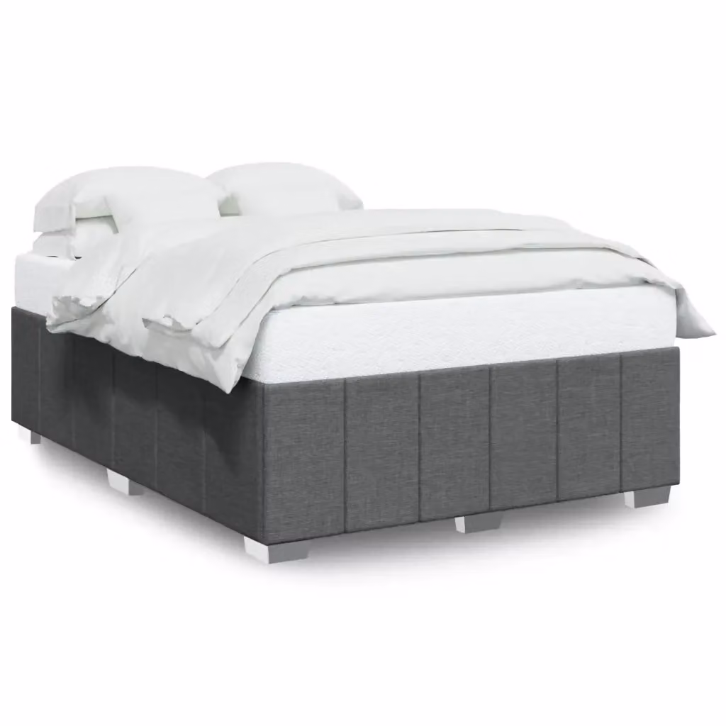 vidaXL Giroletto senza Materasso in Tessuto Grigio L: 160 cm, P: 200 cm – 2