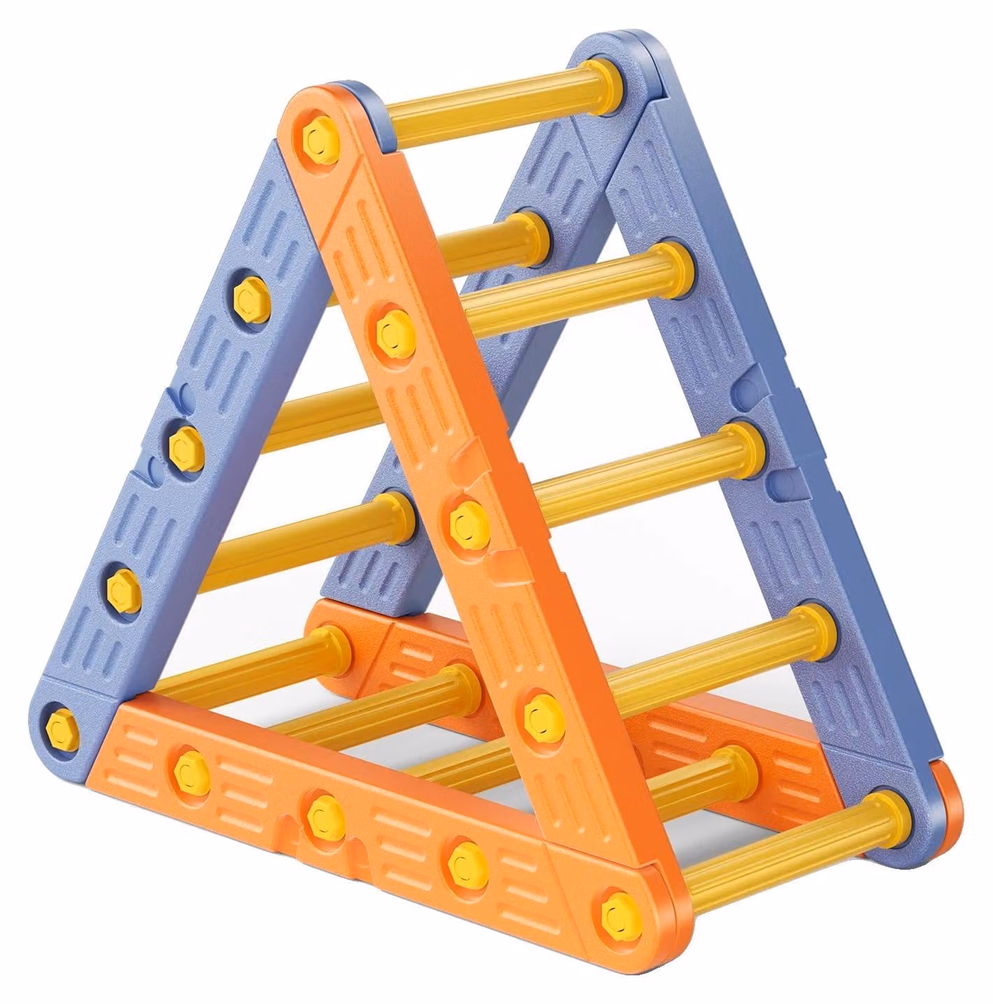 Struttura per arrampicata, area giochi indoor, sicura e resistente, colore arancione