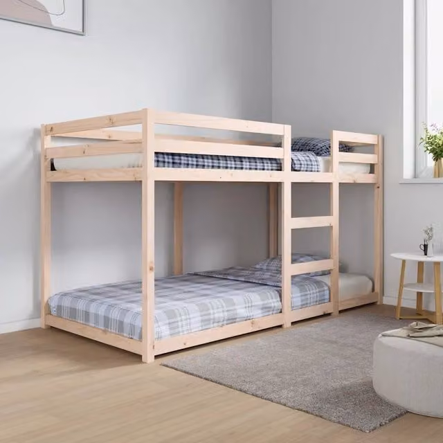 Letto a Castello senza Materasso-Struttura Letto a Castello 90x190 cm Legno di Pino 259160