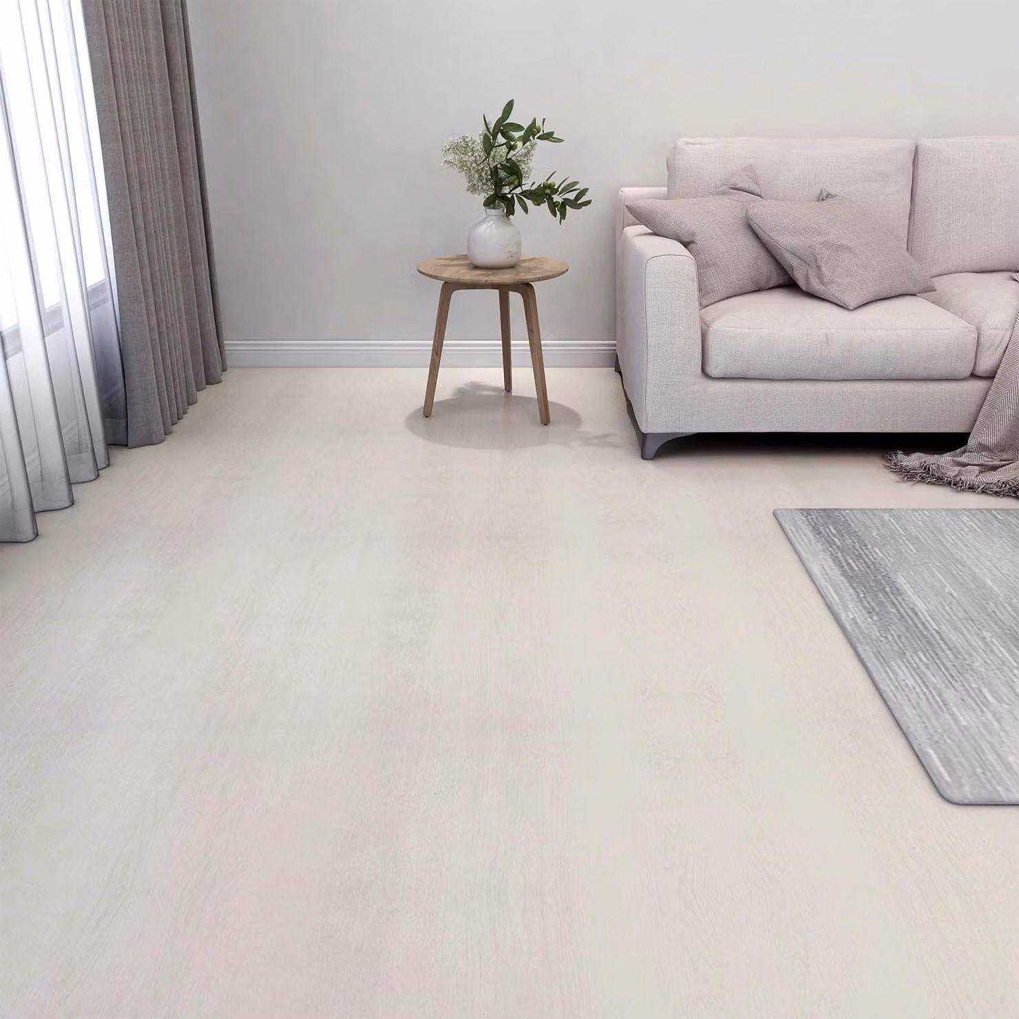 vidaXL Piastrelle in PVC autoadesive moderne, Beige chiaro, 5,11 m² (55 pezzi)