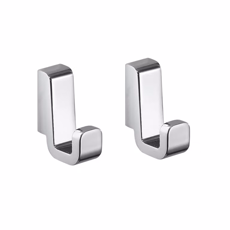 2 appendiabiti da muro in ottone e Cromall A827 Gedy serie SAMOA Cromato