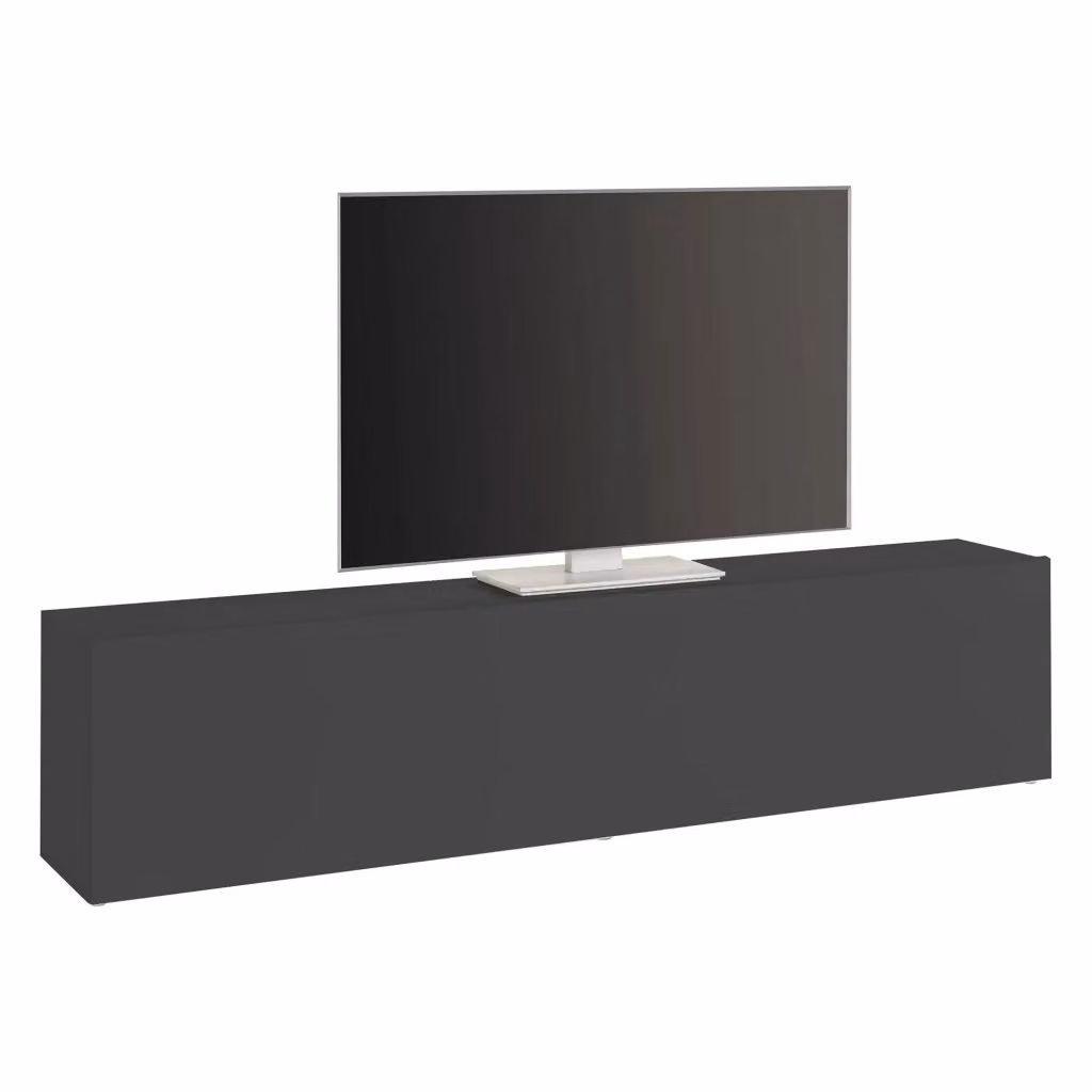 Mobile Porta TV Christian DMORA con Apertura a Ribalta Made in Italy, Nero Antracite, L 180 cm x P 30 cm x H 40 cm – 2