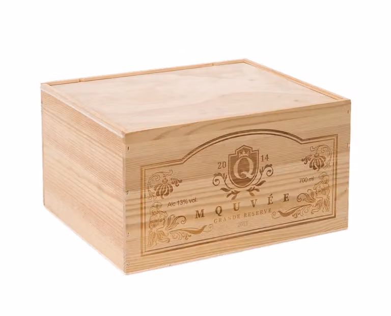 Cassetta vino legno - 6 bottiglie - mQuvée