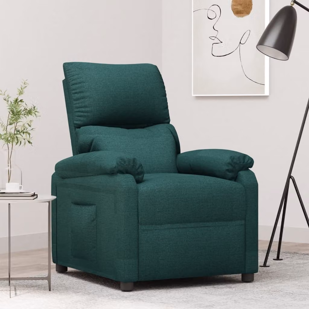 Maison Exclusive - Poltrona relax in tessuto verde scuro