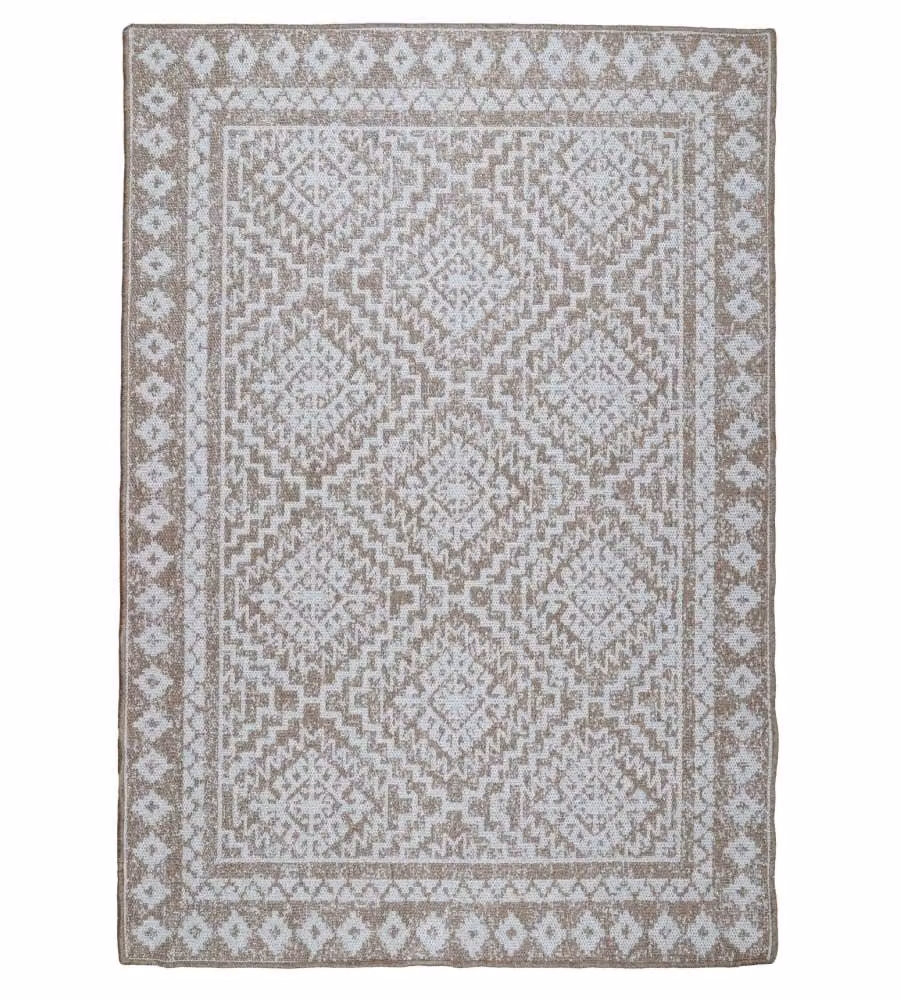 Domo Mea Tappeto Outdoor Beige 120x180 cm Motivo Rombi Resistente